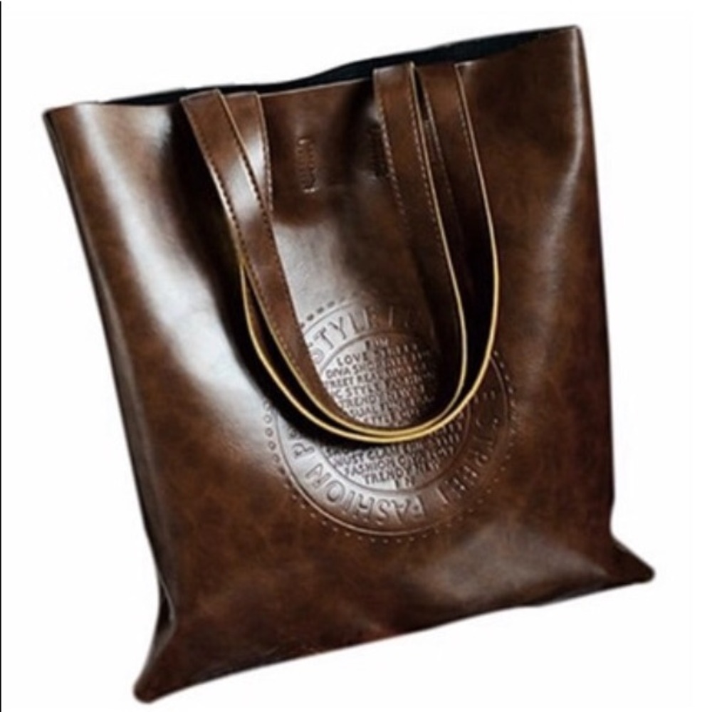 NWT Dark Brown PU Leather Women's Shoulder Bag